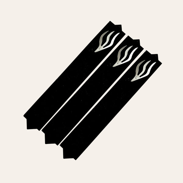 Epoxy Mezuzah in a Solid Black with a Silver accent ( Set of 3 )