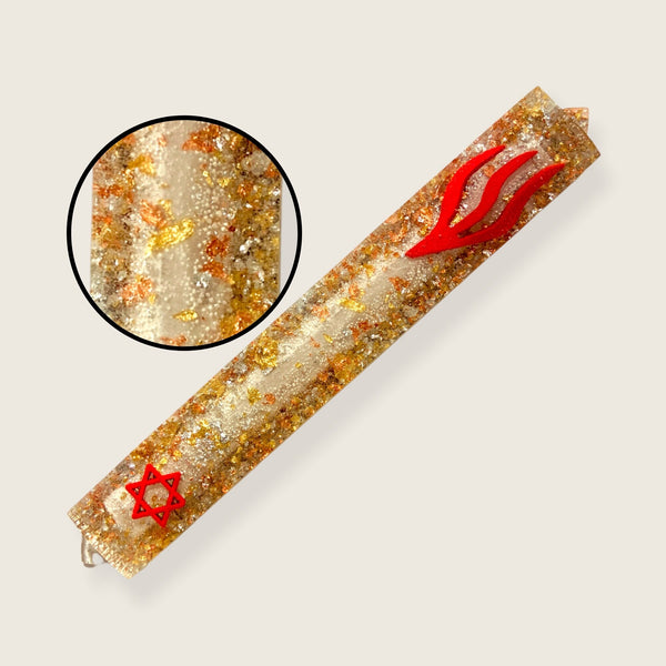 Gold Mezuzah- Mezuzah Case- Metal Flake Mezuzah- Mesusa Case- Modern Mezuzah- Silver Mezuzah- Gold Mezuzah- Copper Mezuzah- Metal Mezuzah 1