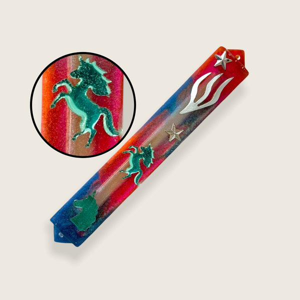 Unicorn Chameleon Mezuzah - Handmade Epoxy Resin Mezuzah - Judaica Gift - Jewish Gift - Princess Mezuza 32