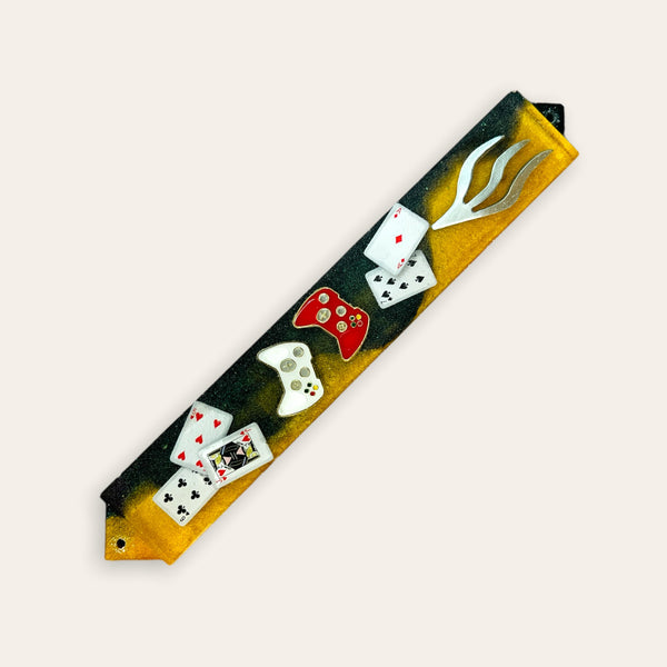 Cards and Console Gaming Mezuzah - Handmade Epoxy Resin Mezuzah - Judaica Gift - Jewish Gift - Housewarming Gift - Optional Scroll 3