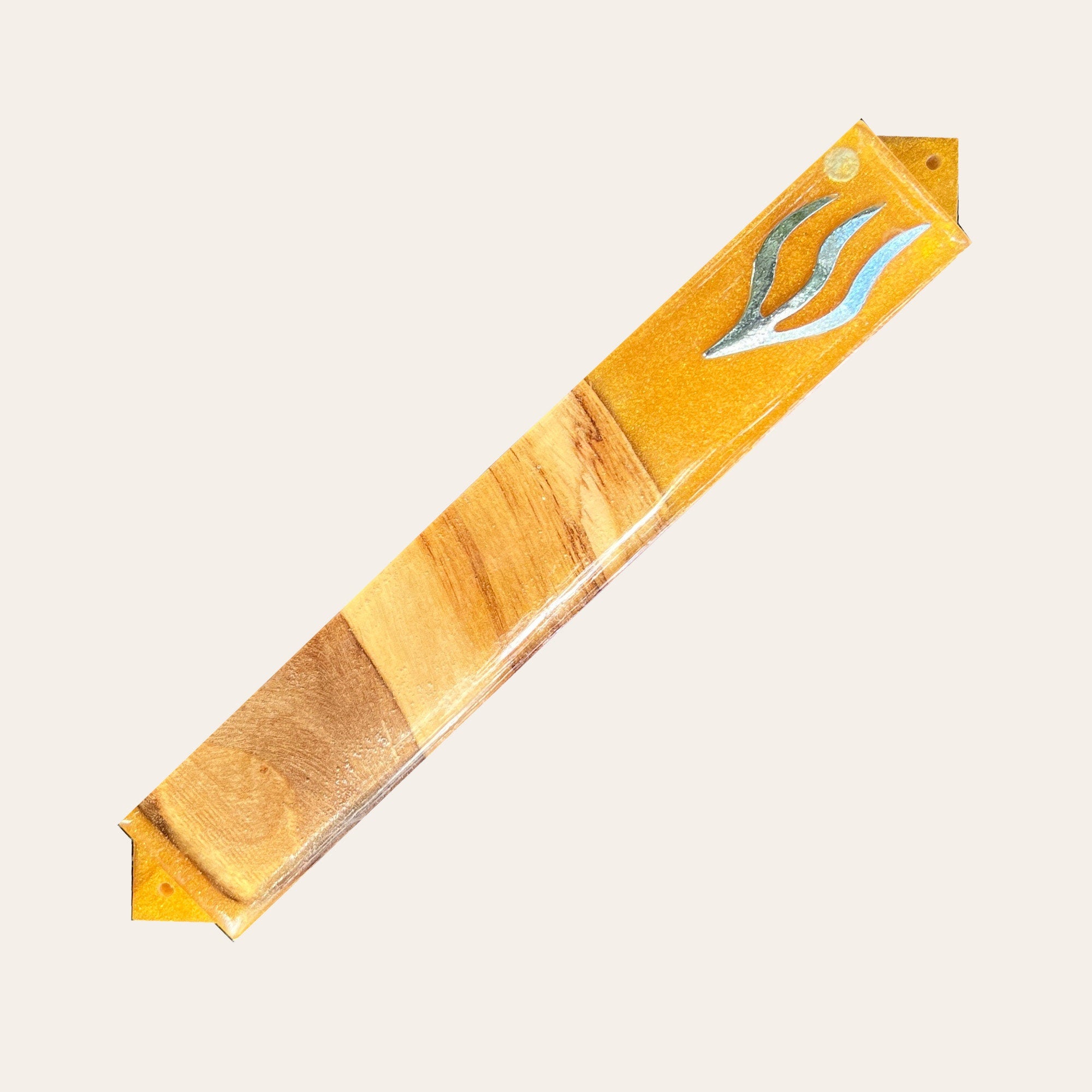 2024 Hand-Made Wood Epoxy Mezuzah Case, Kosher Mezuza With Strong Double Sided Tape , UV Protected Made In Israel