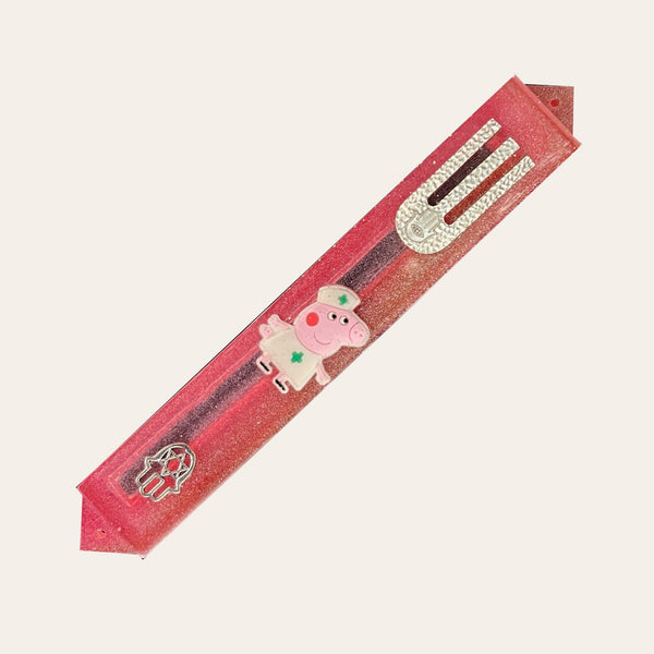 Kids Mezuzah with Favorite Character in Chameleon Pink - Customize Any - Personalized Mezuzah - Handmade Epoxy Resin Mezuzah - Kids Judaica 27