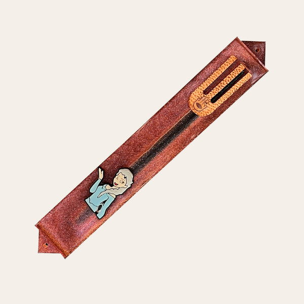 Kids Mezuzah with Favorite Character in Red Chameleon with Copper Shin - Customize - Personalized - Handmade Epoxy Mezuzah - Judaica Gift 9