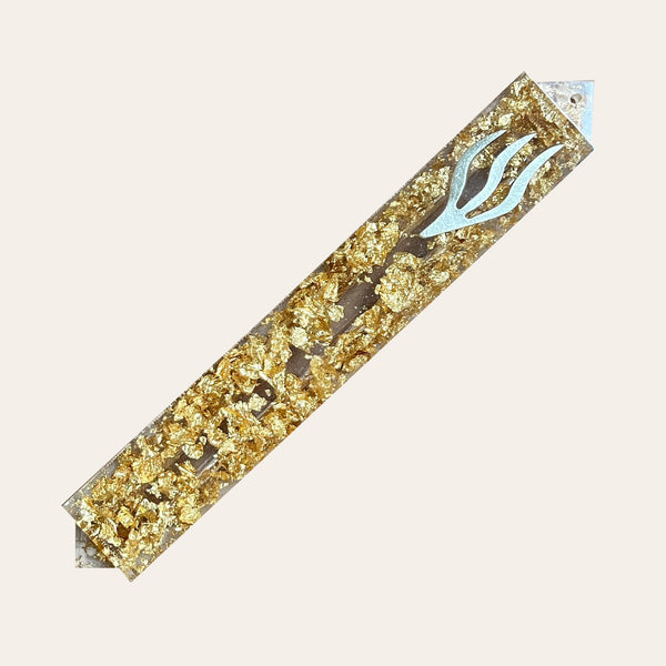 Gold Mezuzah- Mezuzah Case- Metal Flake Mezuzah- Mesusa Case- Modern Mezuzah- Silver Mezuzah- Gold Mezuzah- Copper Mezuzah- Metal Mezuzah 2